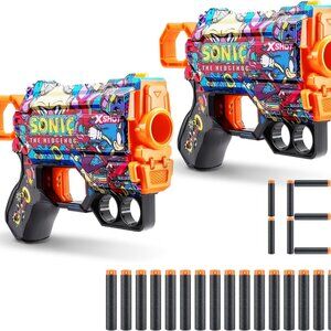 X-Shot Skins Menace Sonic Robotnik Easy Reload 2 Pack 16 Darts